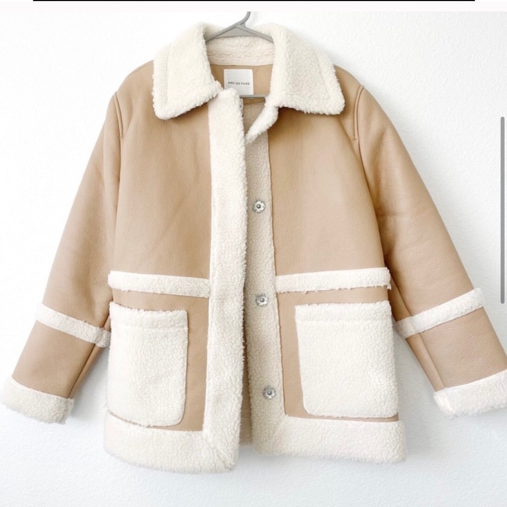 Avec Les Filles shearling jacket size S NWT - Picture 2 of 7